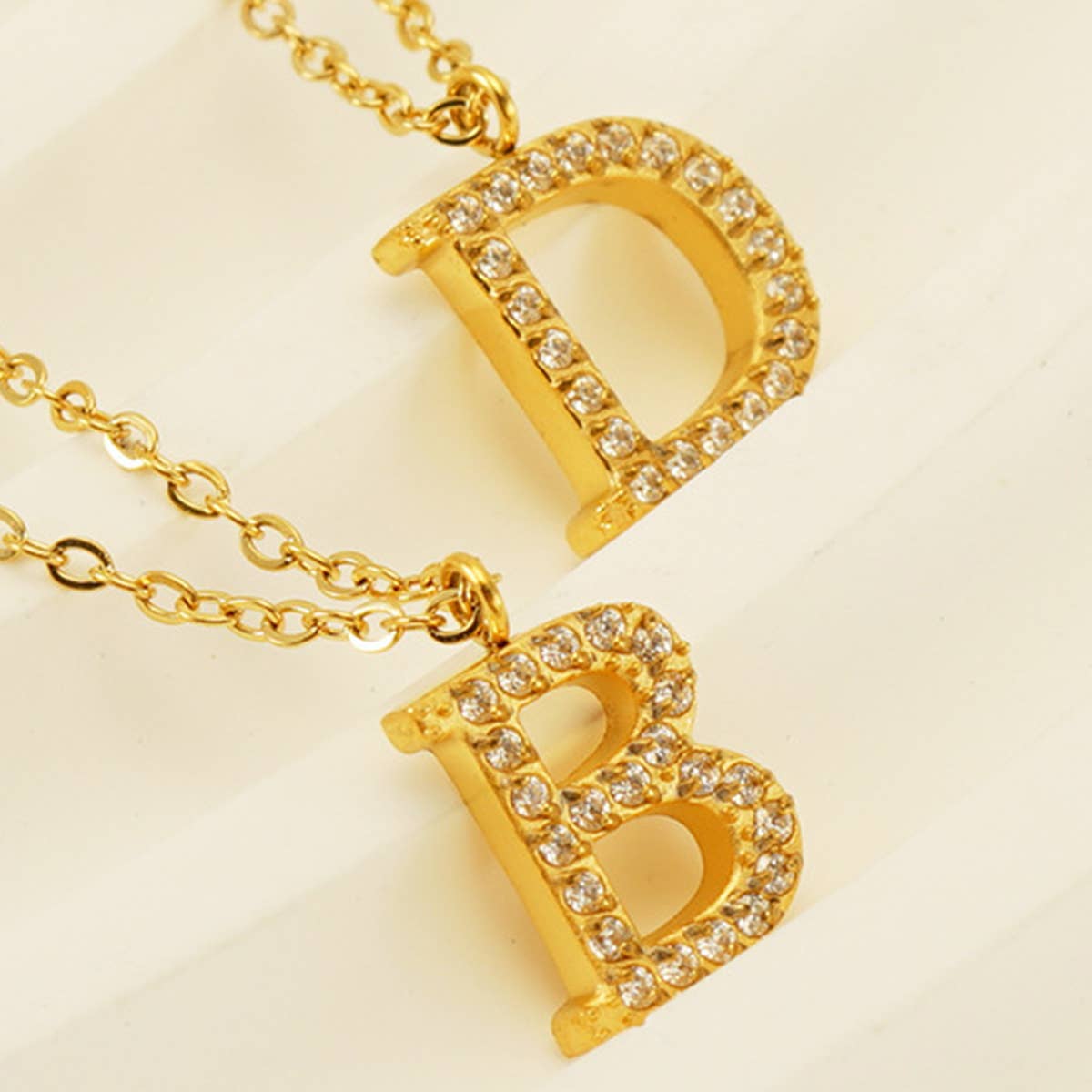 FASHION 26 LETTER DIAMOND PENDANT NECKLACE_CWAJE0684
