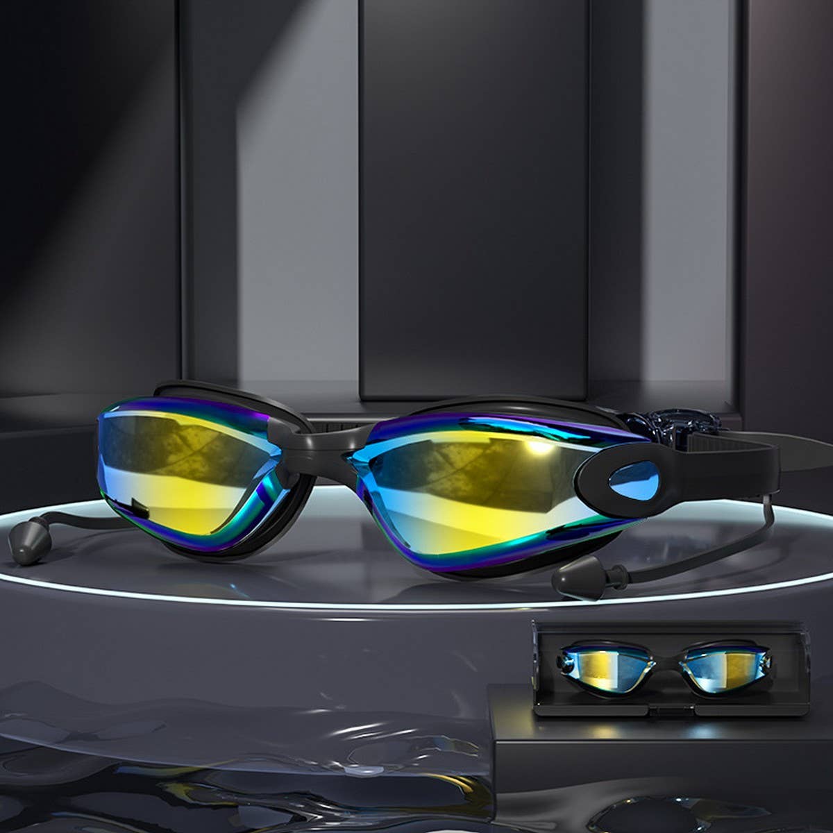 HD Anti-Fog Silicone Swim Goggles ? Mirrored Lens