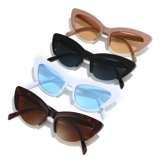 NEW HALF-FRAME CAT-EYE PERSONALITY SUNGLASSES