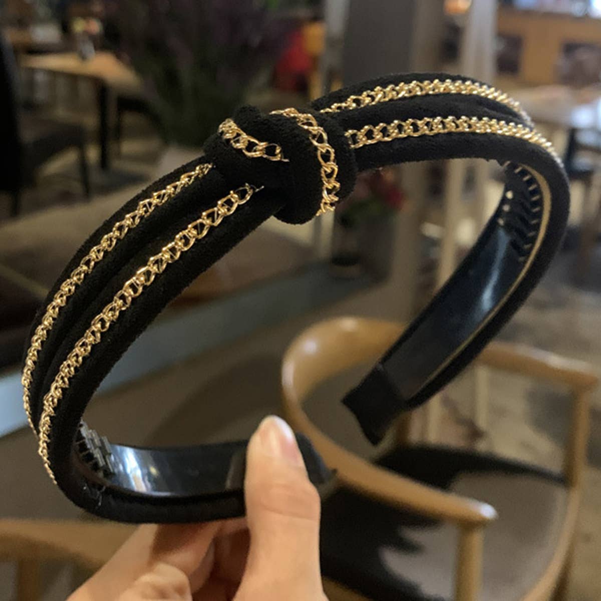 CHAIN KNOT DECOR HEADBAND_CWAHA0207