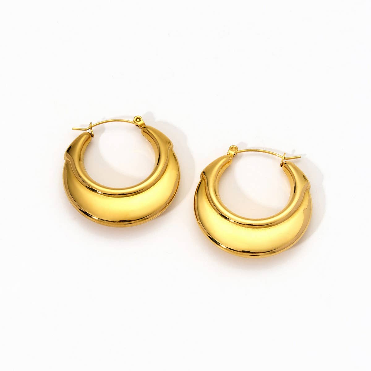 Heart Hollow Stainless Steel Geometric Earrings