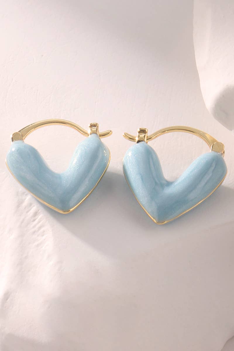 HEART DECOR HOOP EARRINGS