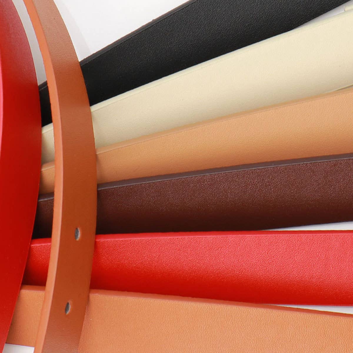 Leopard-print double ring women's belt