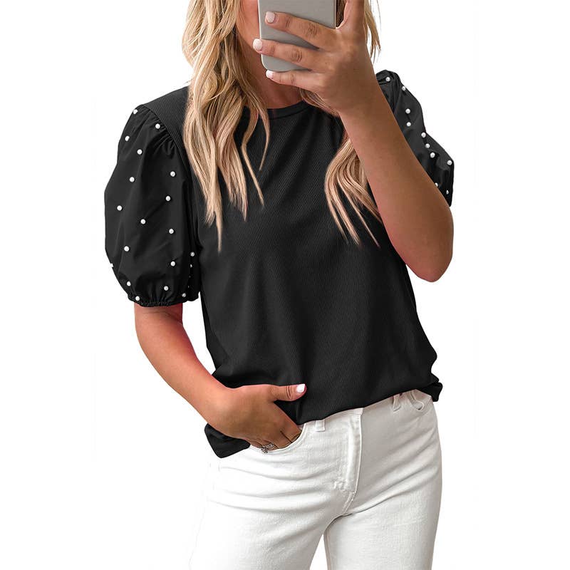 Solid color simple everything chiffon pullover