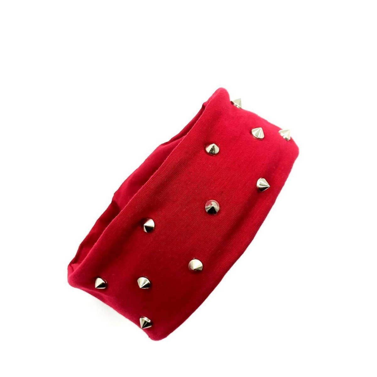 Spiked Punk Elastic Headwrap with Eyelets_CWAHA6310