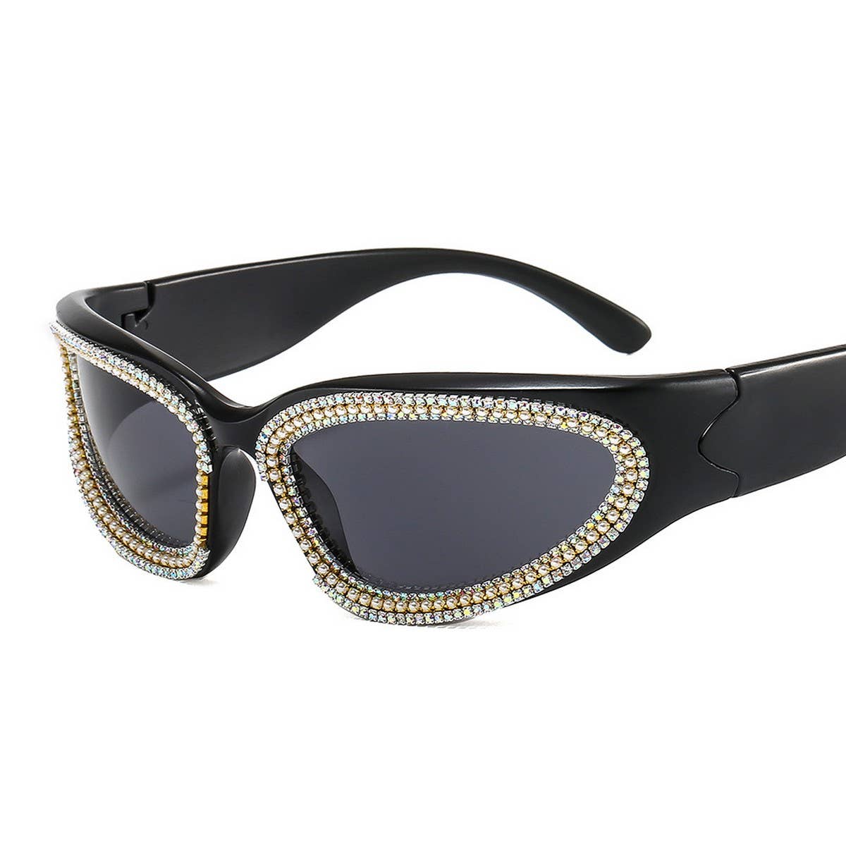 SPORTS STYLEPUNK CATEYE DIAMOND SUNGLASSES GOGGLES_CWASG0873