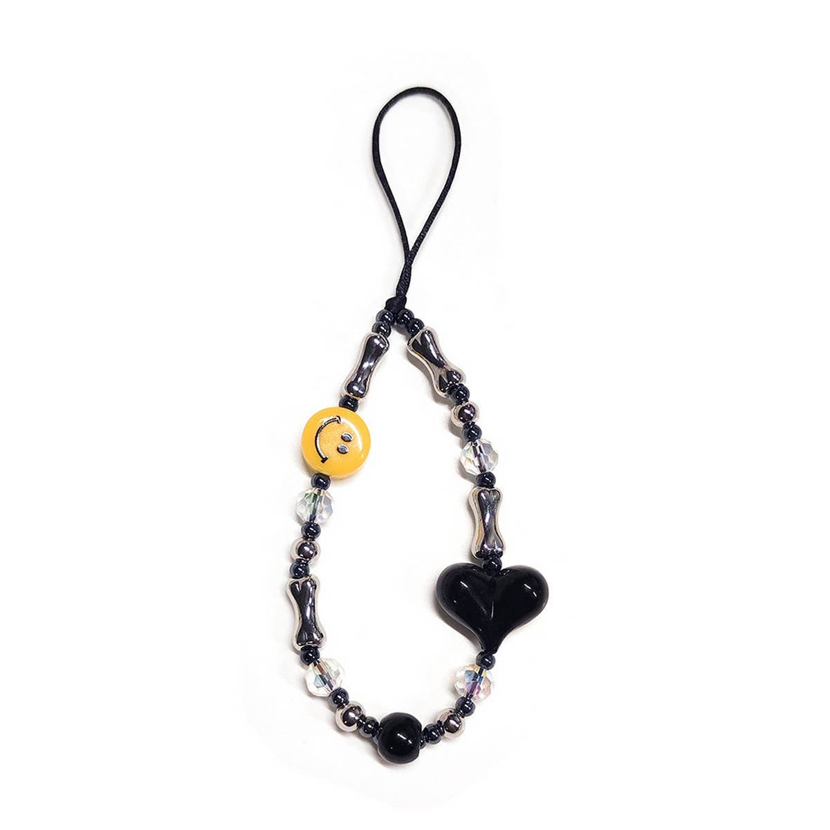 CWMM8722_RETRO RAINBOW SHORT HEART GIRLS PHONE CHAIN