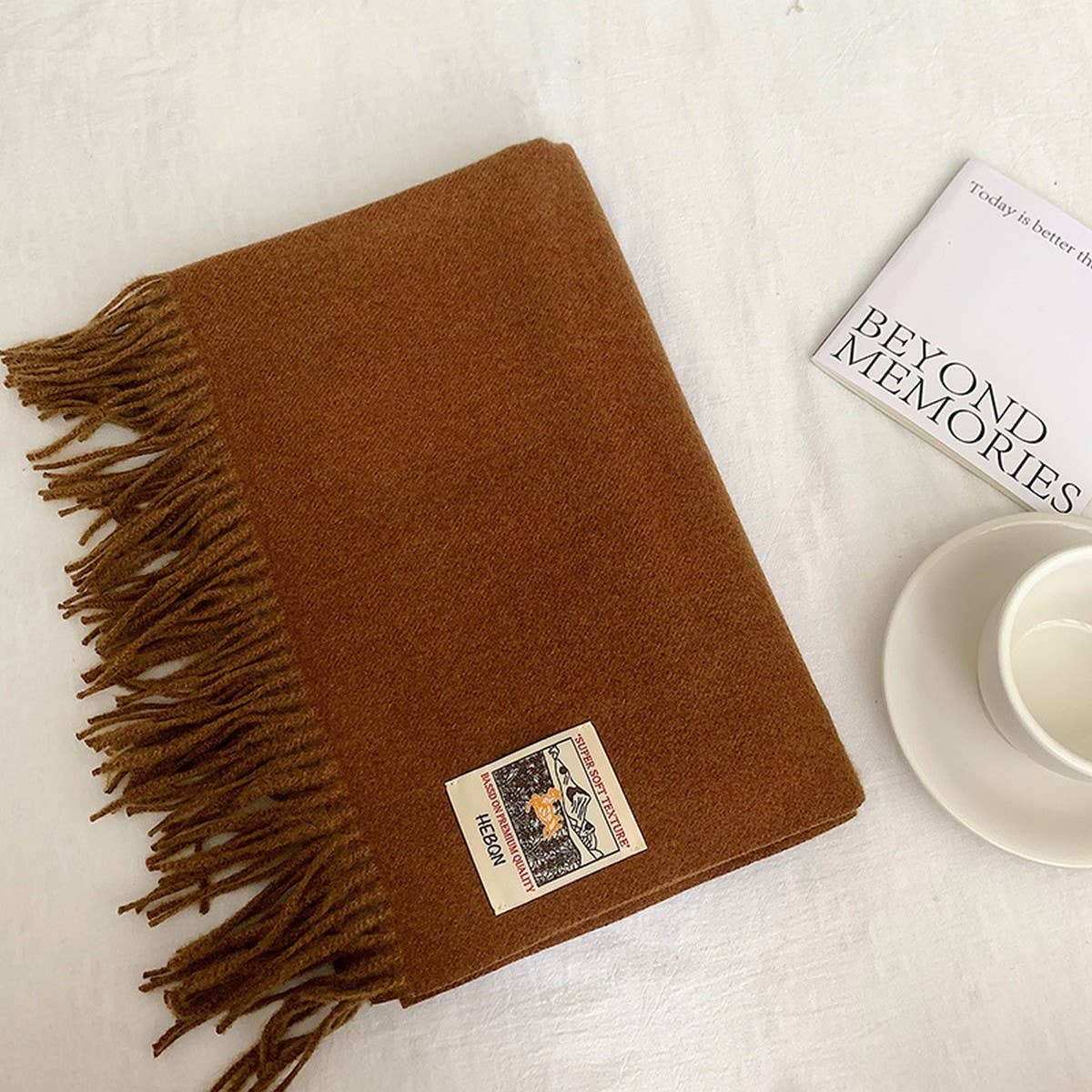 Solid Color Faux Cashmere Scarf -Winter Wrap_CWASC2303