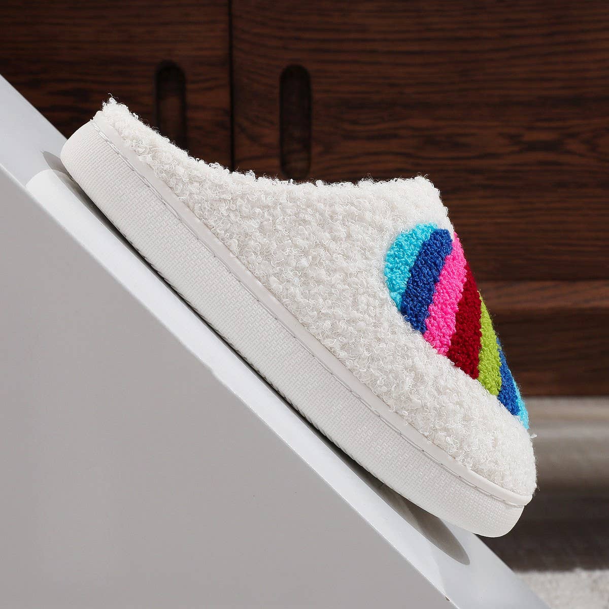 WINTER SMILING FACE PEACH HEART COTTON SLIPPERS