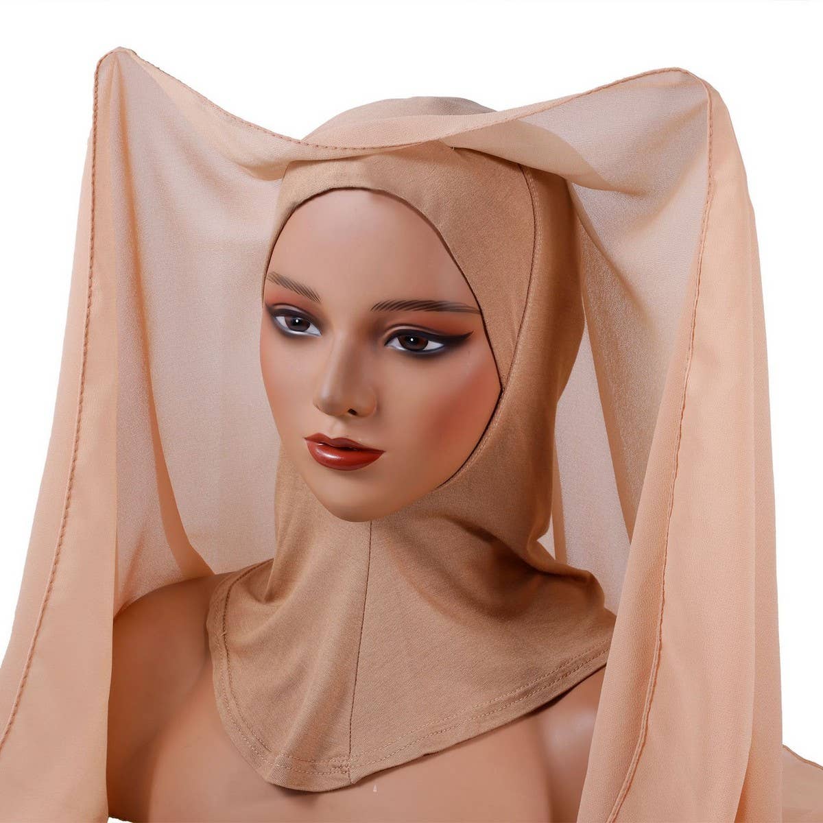 CLASSIC SOLID COLOR PEARL CHIFFON ETHNIC HEADSCARF