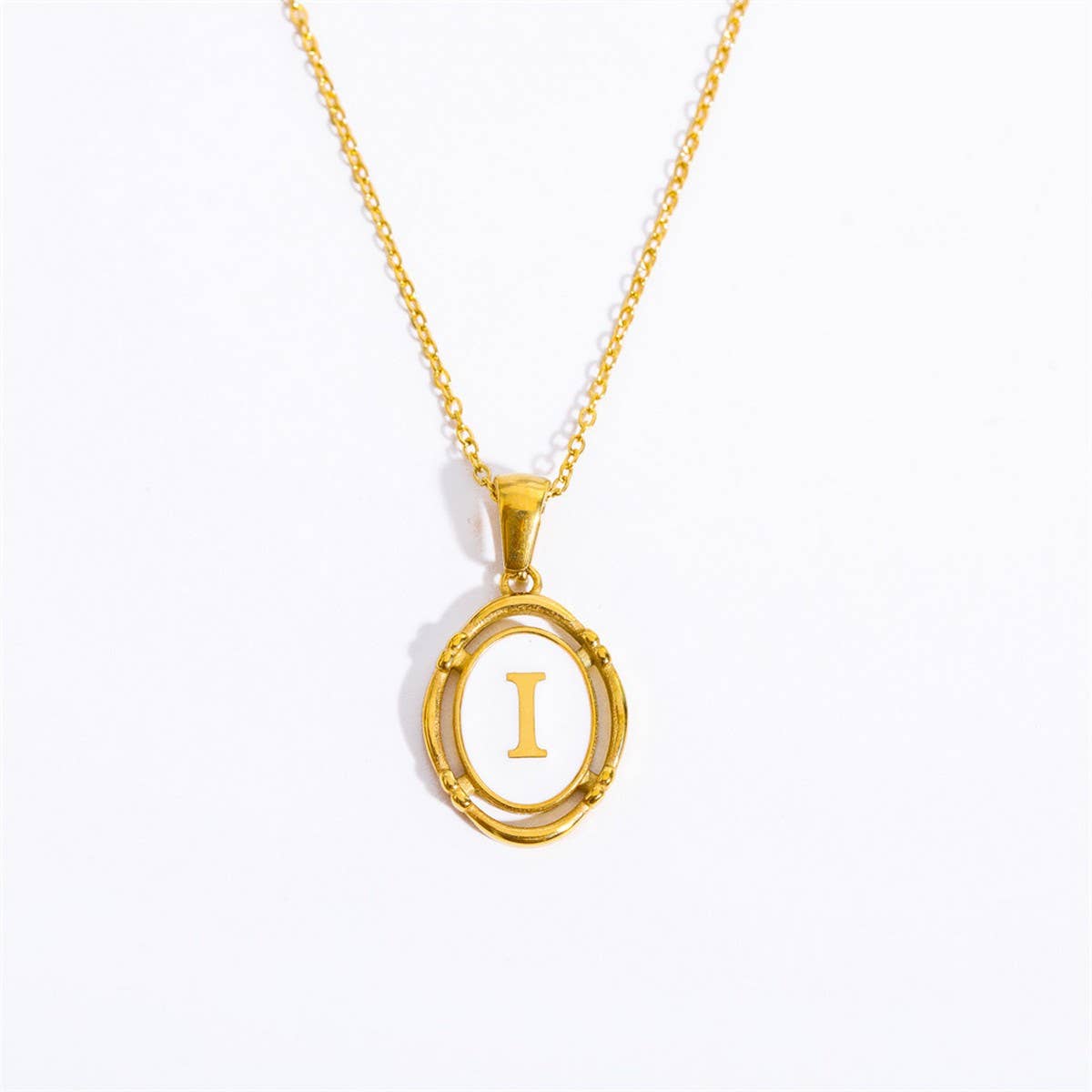 NEW CREATIVE 26 LETTERS PENDANT OVAL NECKLACE