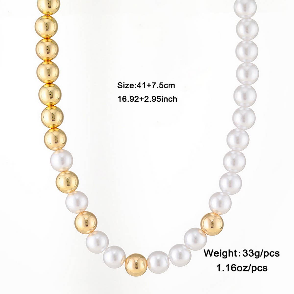 WOMEN'S ALL-MATCH METAL PEARL ELASTIC NECKLACE