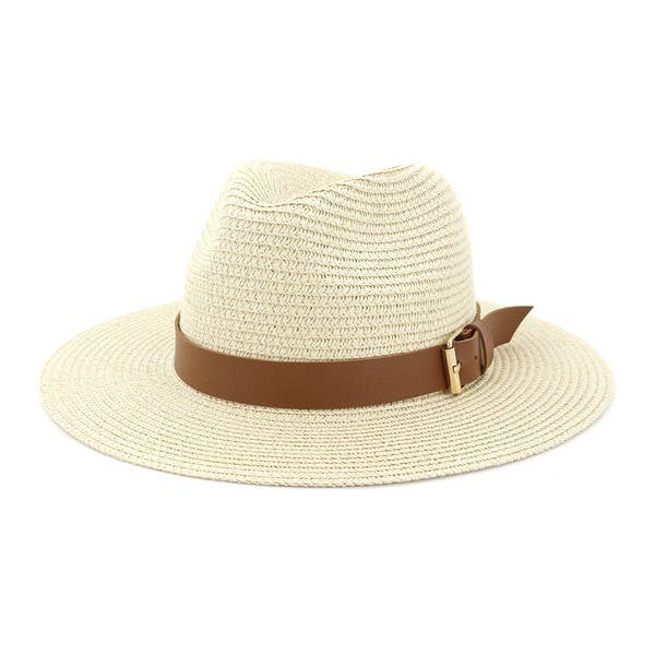 BEACH SUMMER CASUAL STRAW PANAMA HAT_CWAH059-B20223