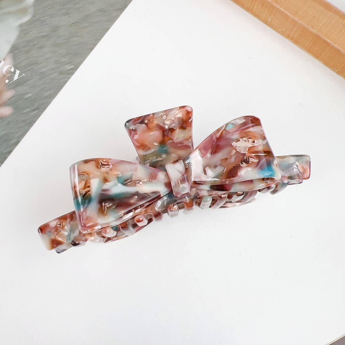 Vintage Acetate Hair Claw - Bowknot Elegant Clip_CWAHA1504