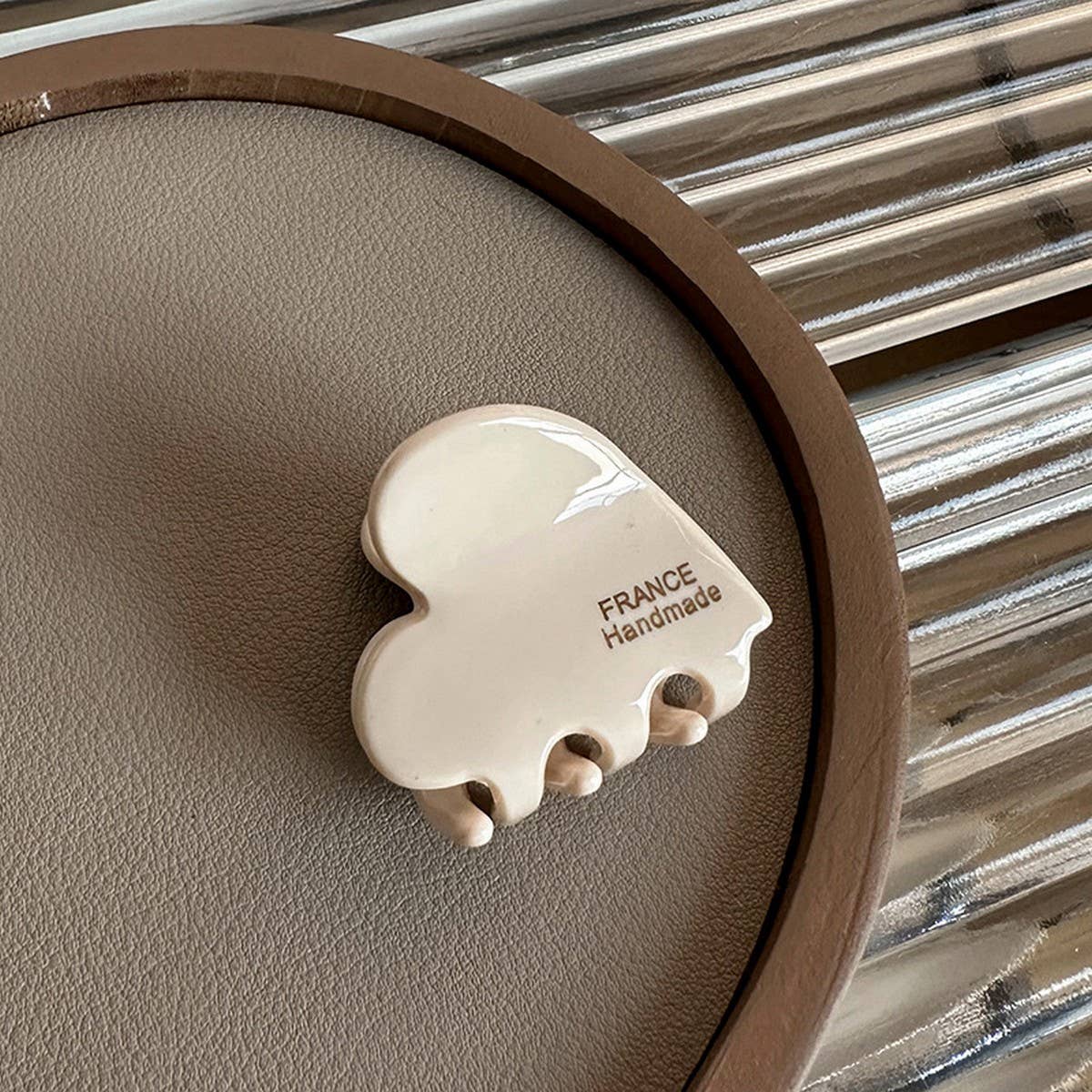 Mini Heart Acetate Hair Claw - French Chic Clip