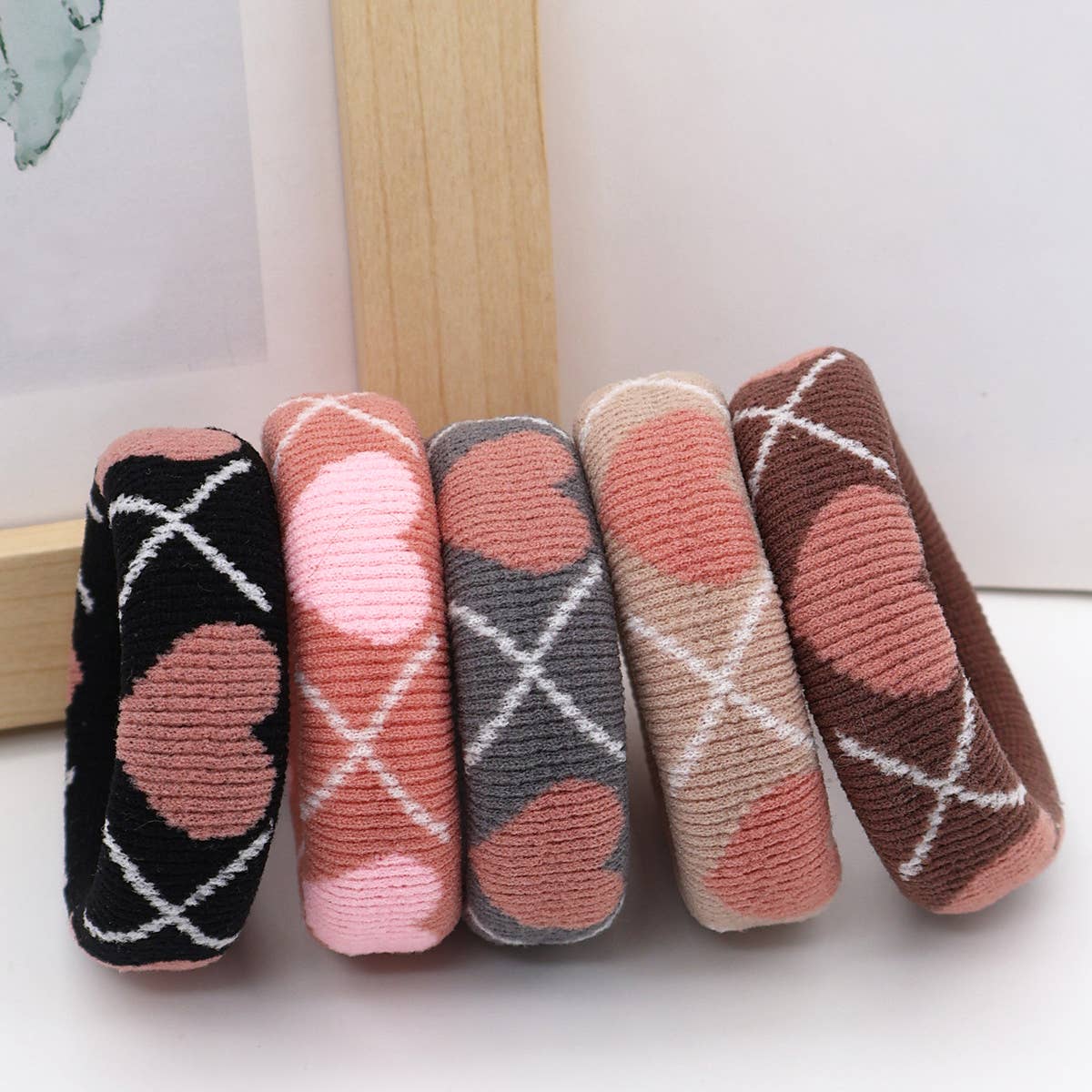 FASHION  WIDENED HAIR TIES(5PCS/BOX)_CWAHA0504