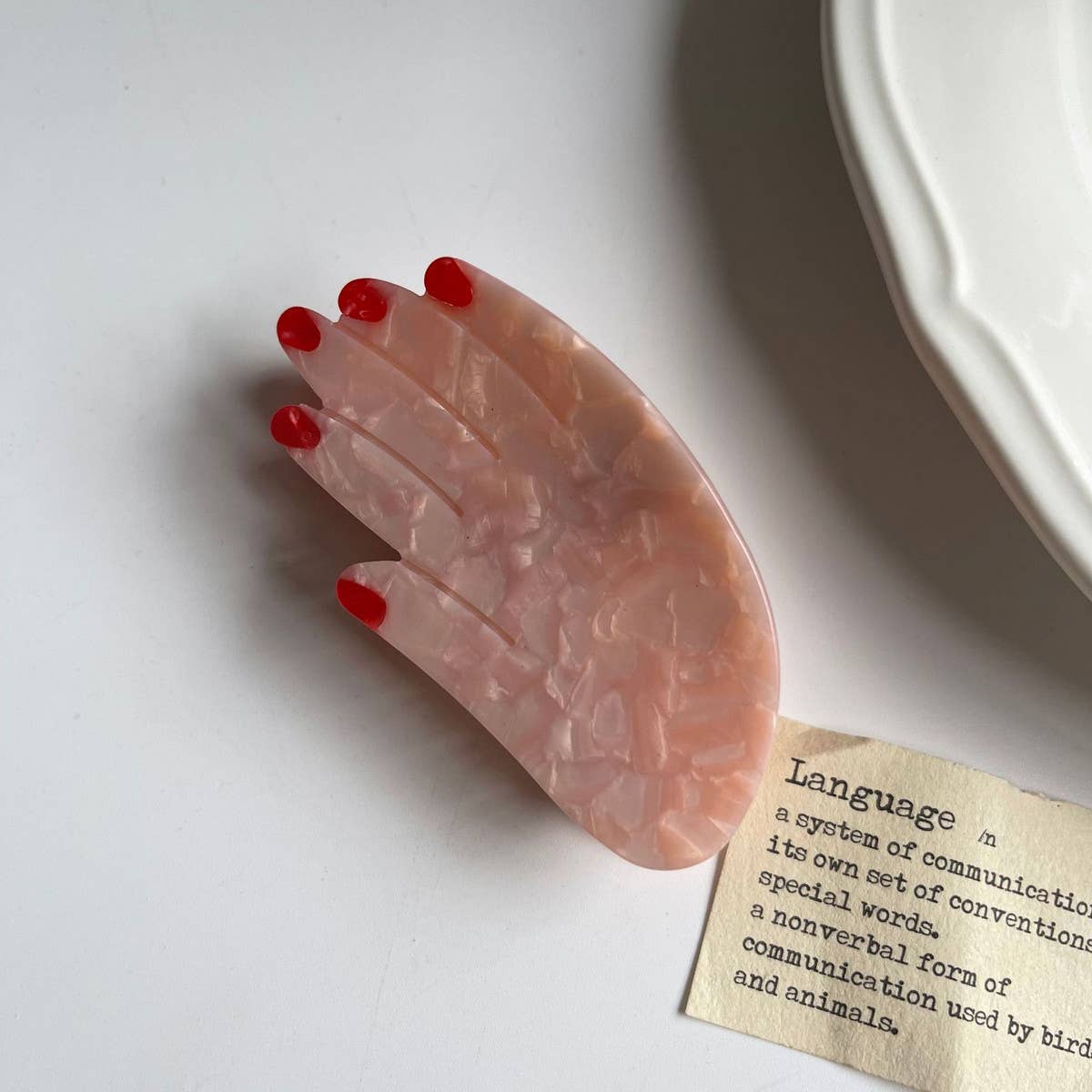 SIMPLE AND FRESH PALM BOUQUET HAIRPIN CLIP_CWAHA1327