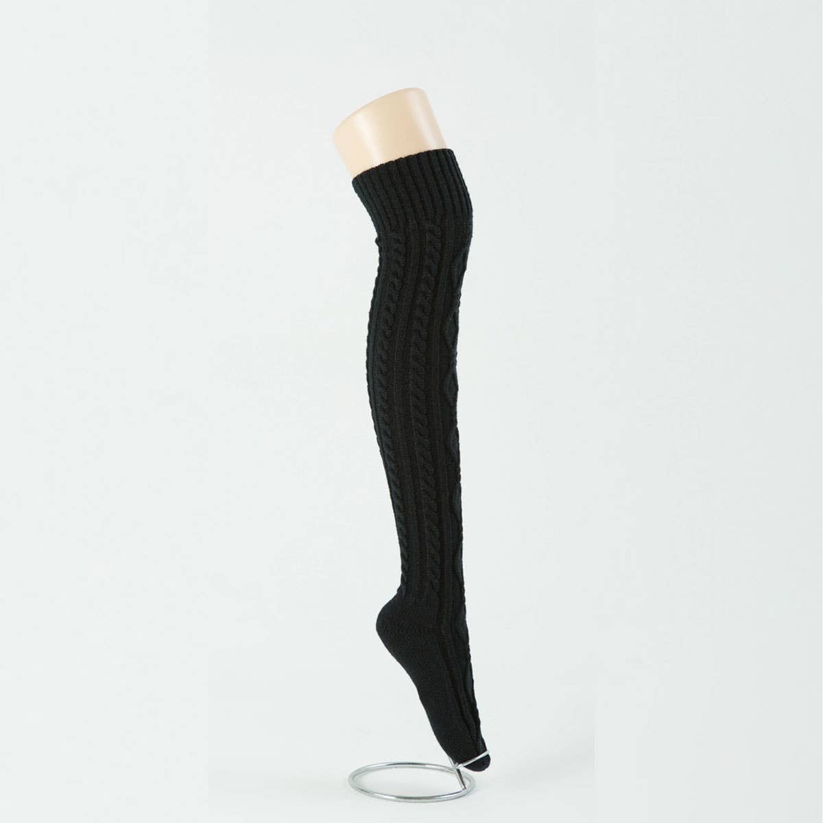 CABLE KNIT WINTER WARM KNEE HIGH SOCKS_CWMS015