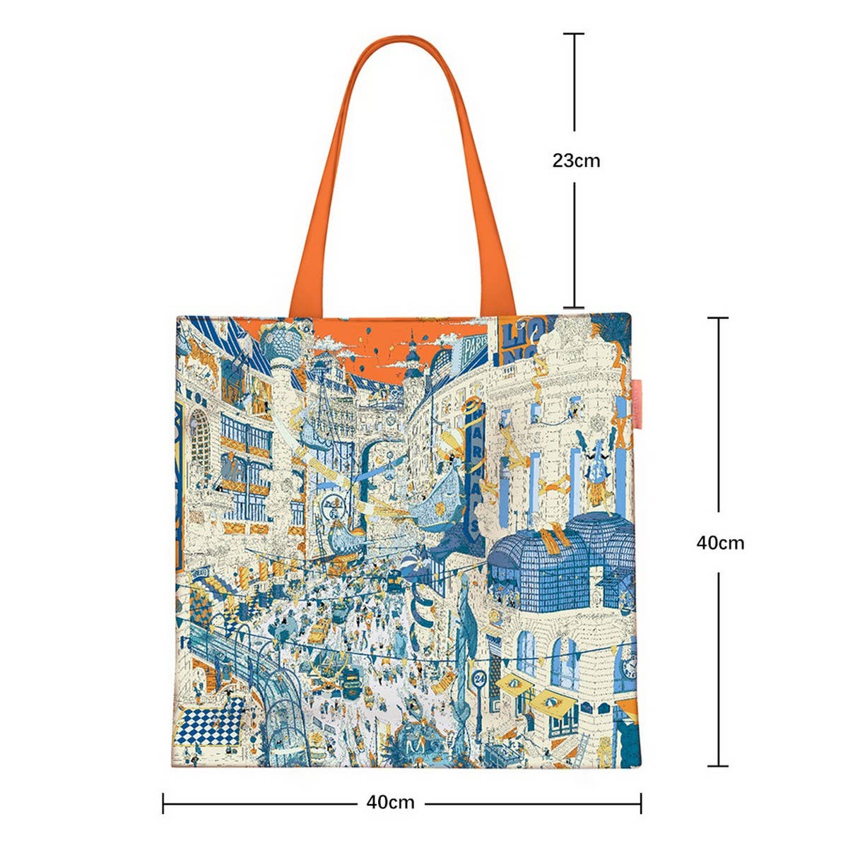 Paris City Canvas Tote Bag for Women_CWAB5132