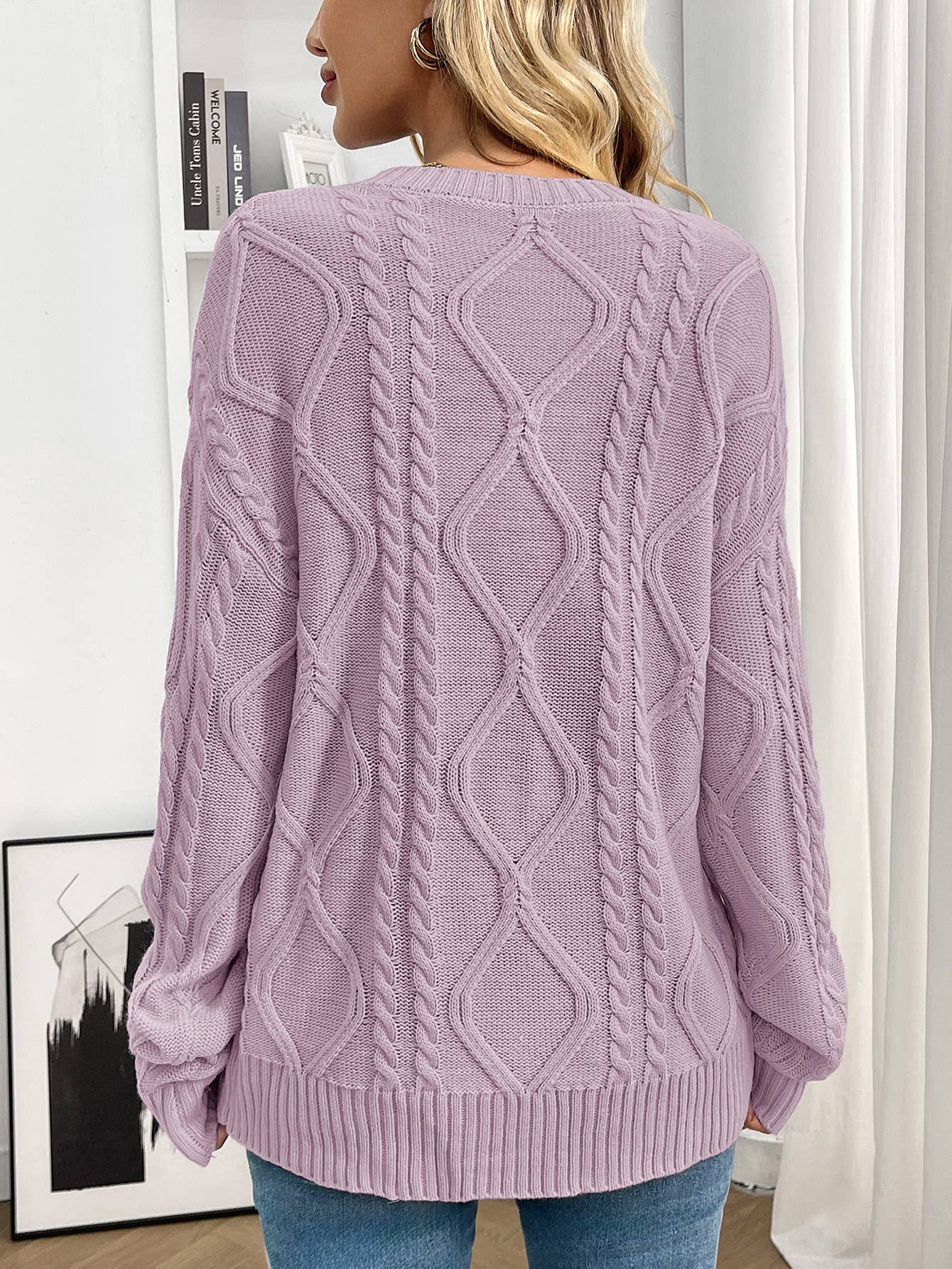 Round-neck loose knitted round-neck sweater