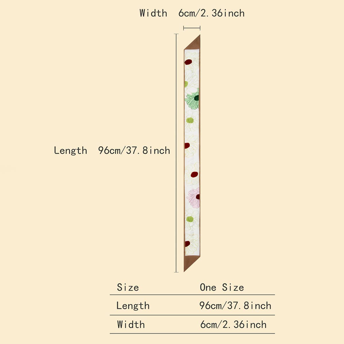 Chic Bowknot Letter Print Skinny Scarf Ribbon_CWASC0099