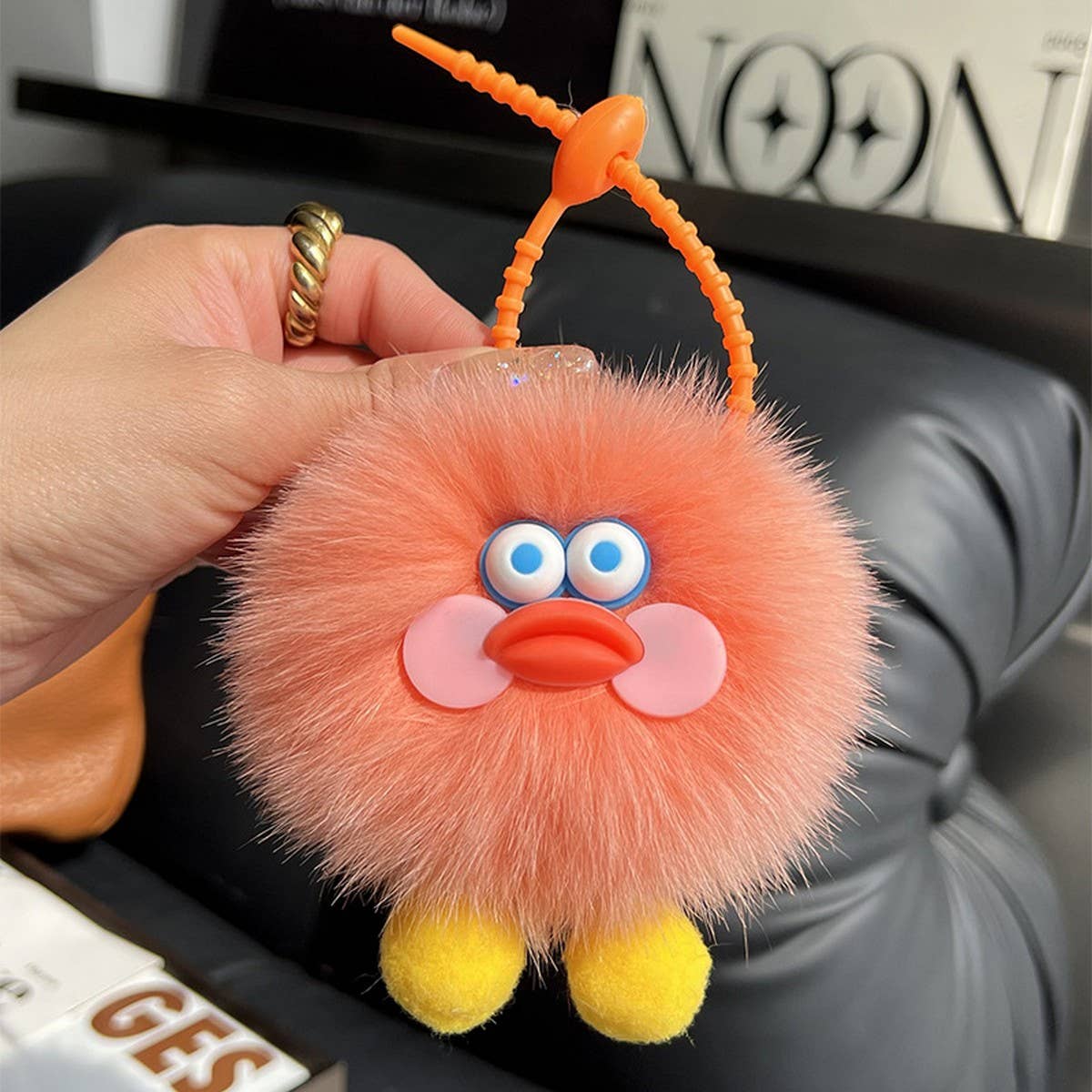 CARTOON DOLL PLUSH DUCK CAR KEYCHAIN PENDANT_CWMM2496