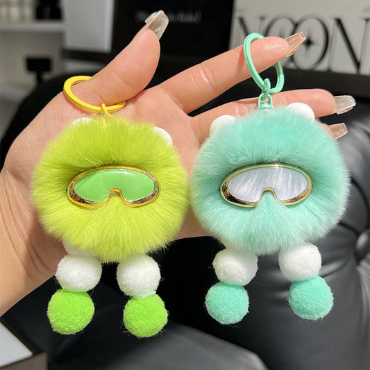 CUTE PLUSH ROBOT CAR KEYCHAIN BAG PENDANT GIFT