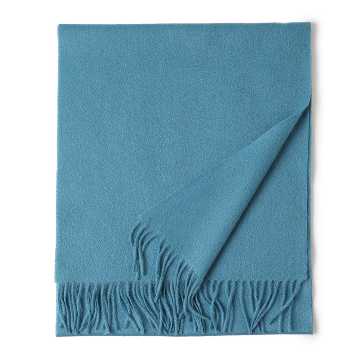 Unisex Wool Scarf ? Soft Solid Color with Tassels