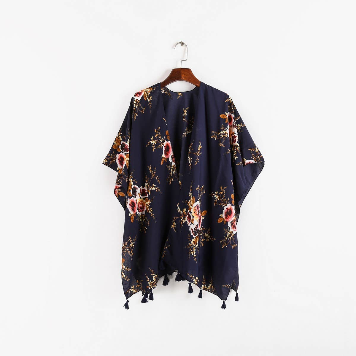 FLORAL PRINT FRONT OPEN KIMONO FOR SUMMER WOMENS