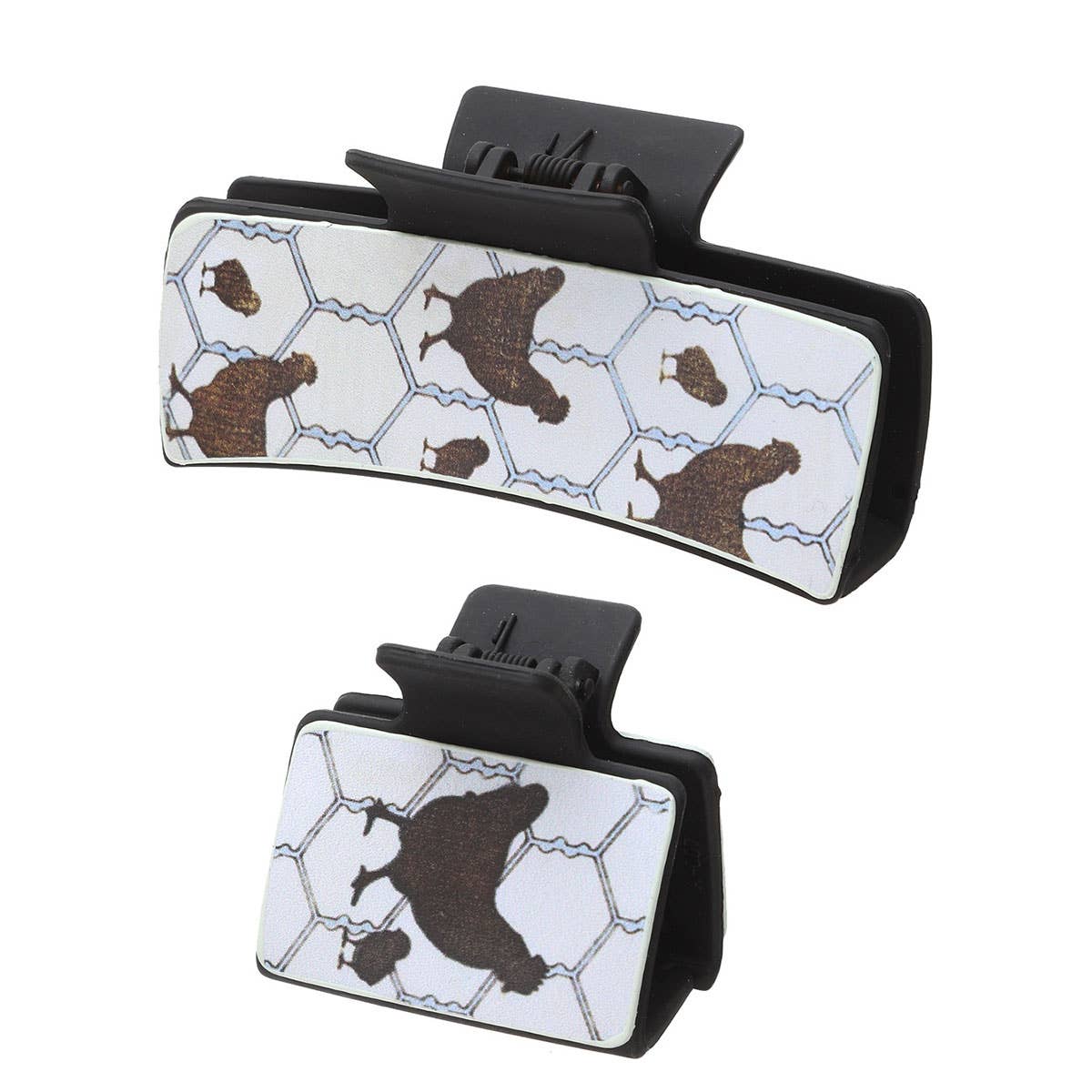 Western Animal Hair Claw Set - Leather Shark Clips