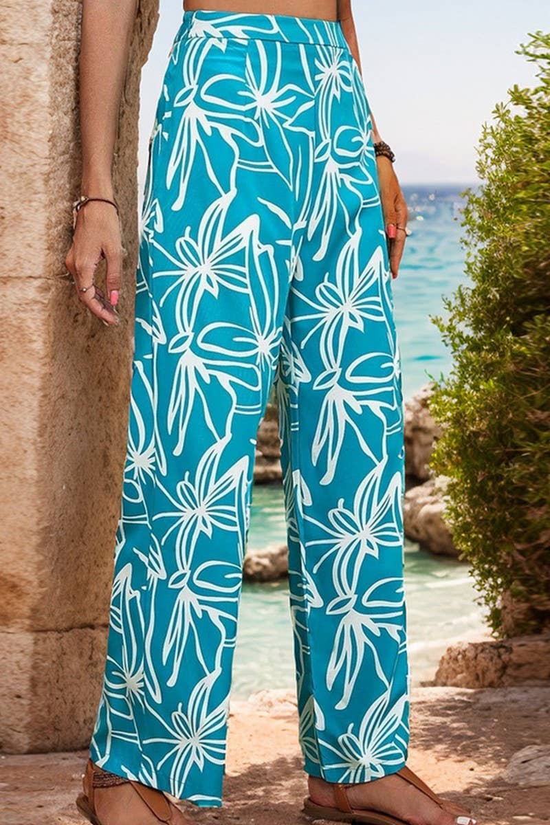 CWBLP0762_CASUAL PRINTED STRAIGHT TROUSERS