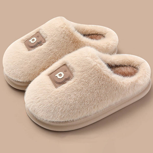 MINIMALIST WARM COMFY FLUFFY BEDROOM SLIPPERS