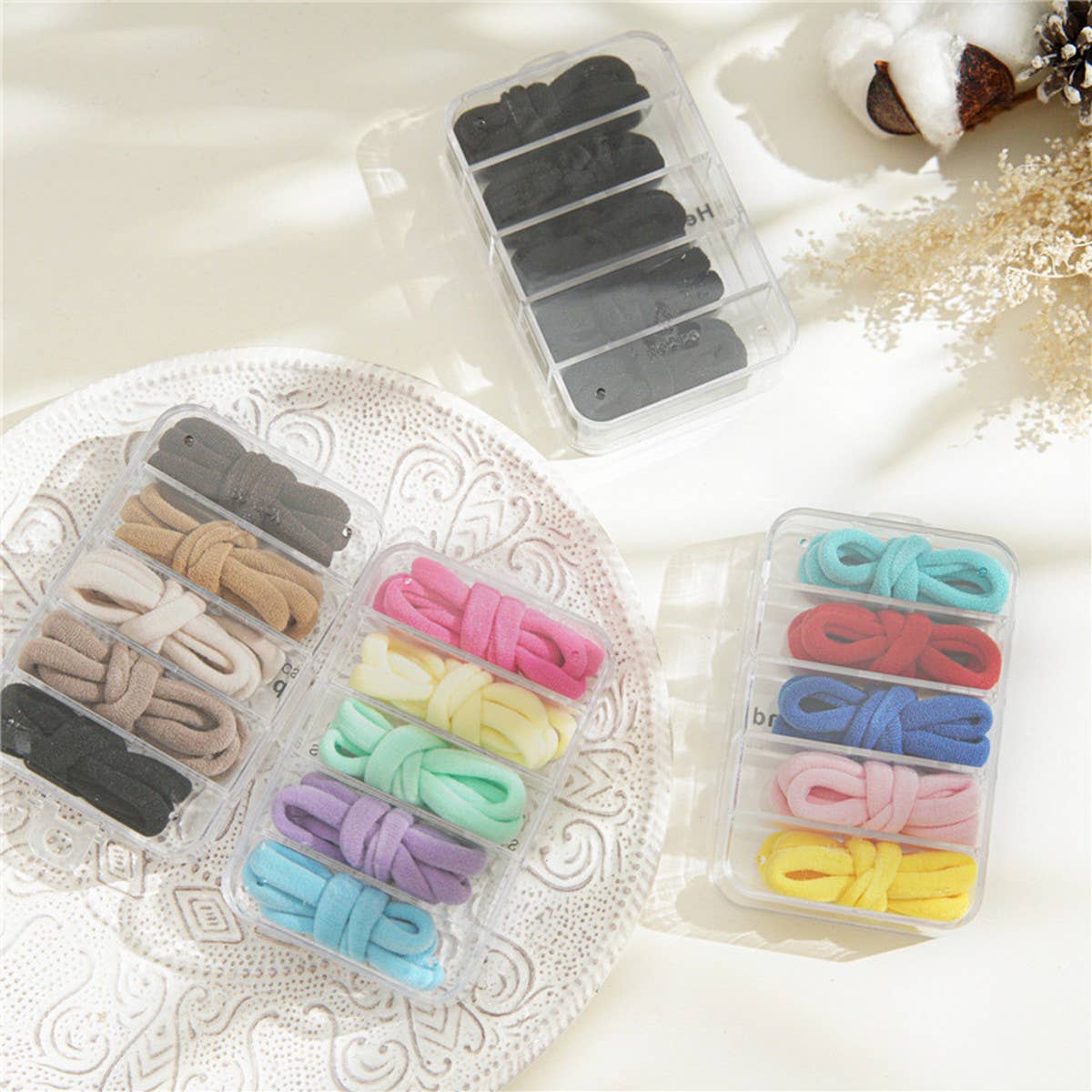 1BOX/25PCS ELASTIC HAIR TIES CANDY COLOR HAIRBANDA_CWAHA1109