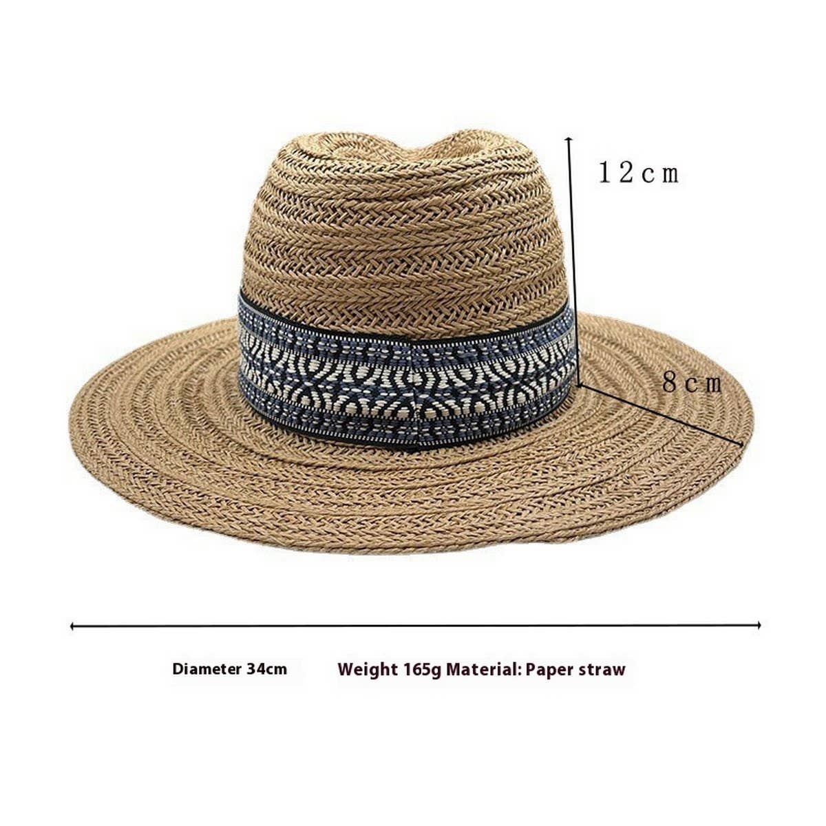 Summer leisure sunshade boutique straw hat_CWAH3414