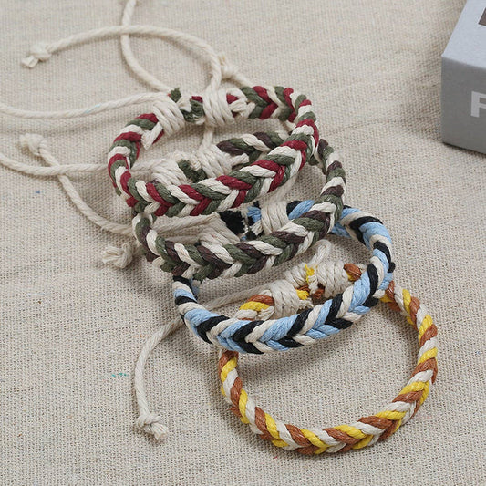 NEW COLOR HEMP ROPE COUPLE BRACELET