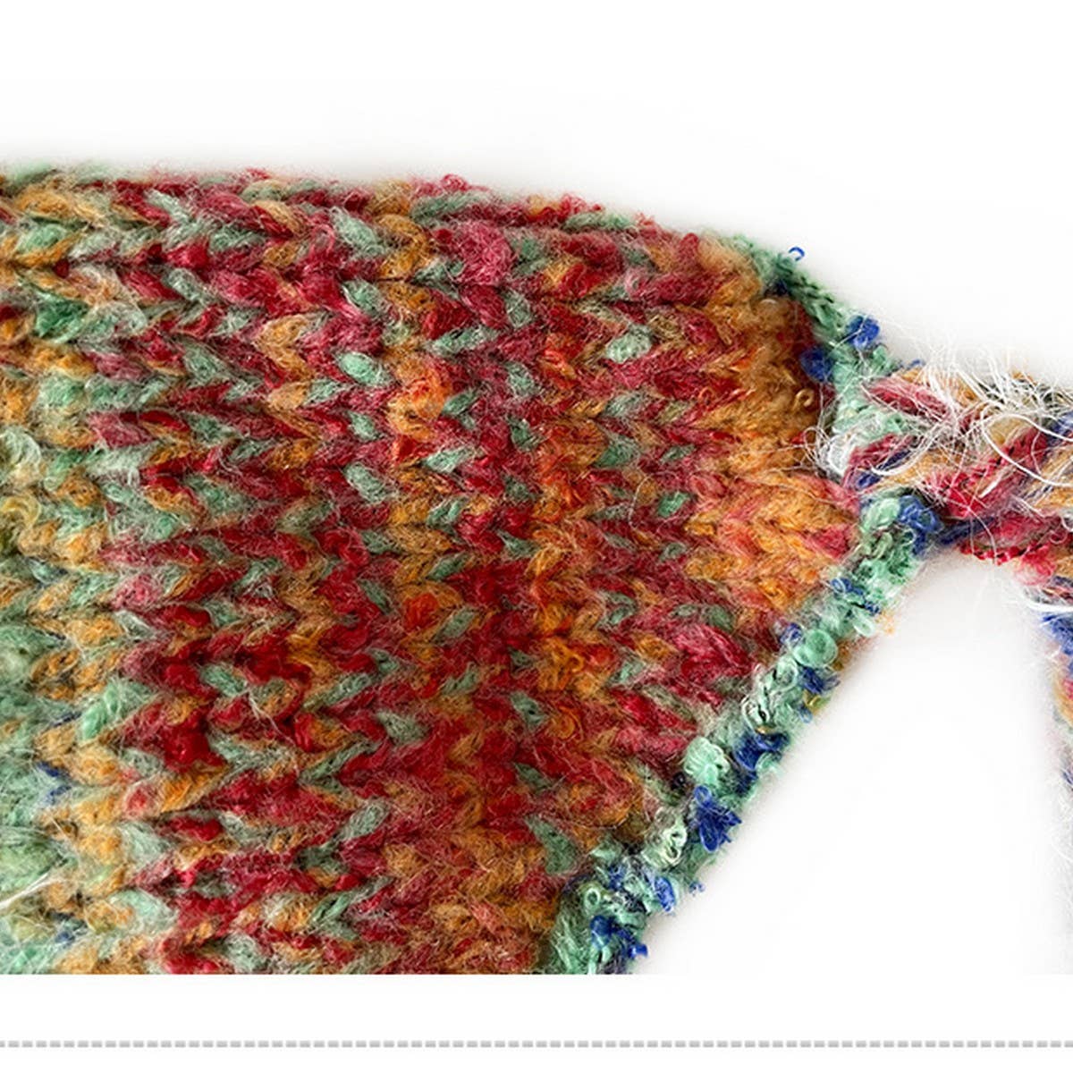 SWEET MIXED COLOR EARMUFFS KNITTED HAT_CWAH2049