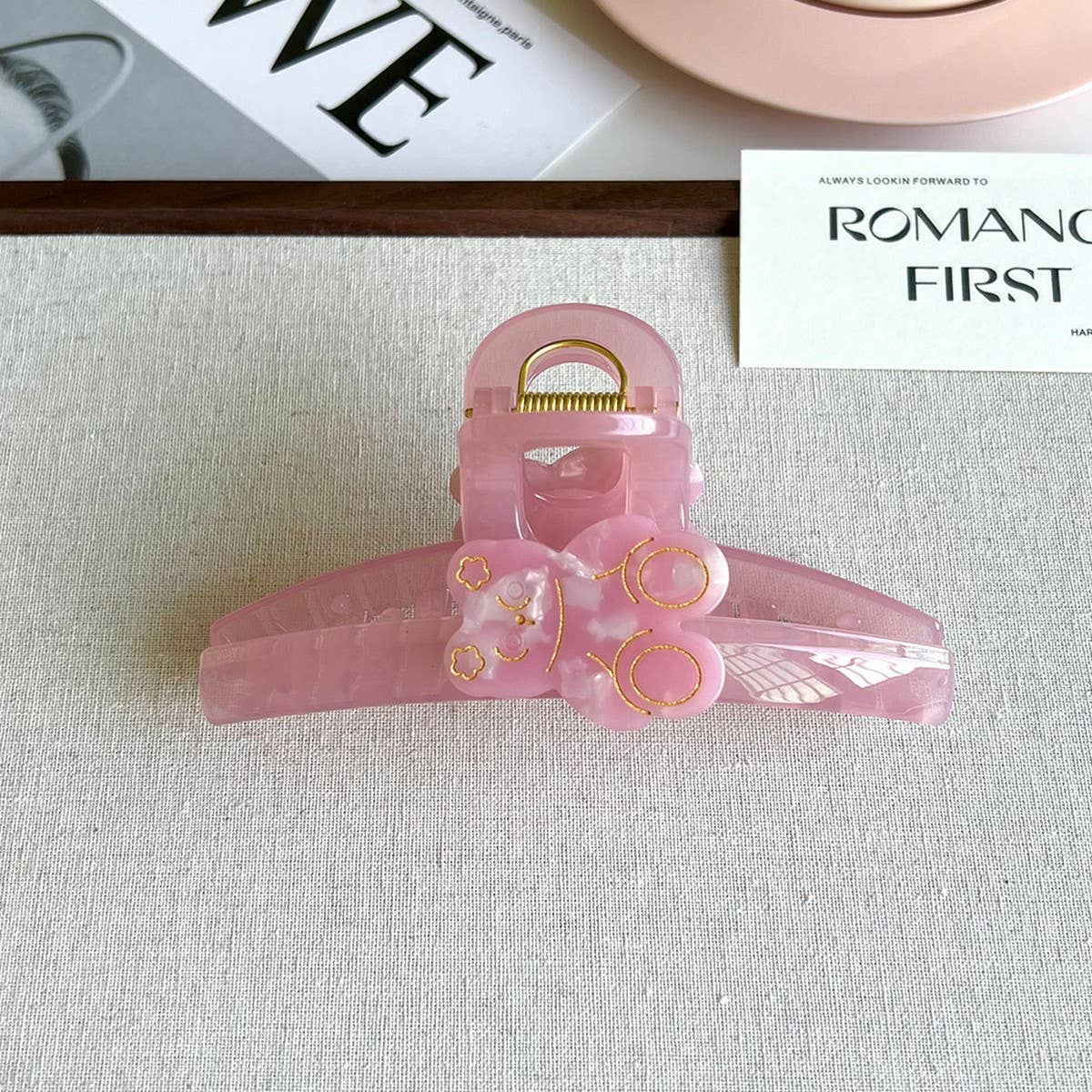 Sweet Bear Acetate Hair Claw Cute Medium Clip