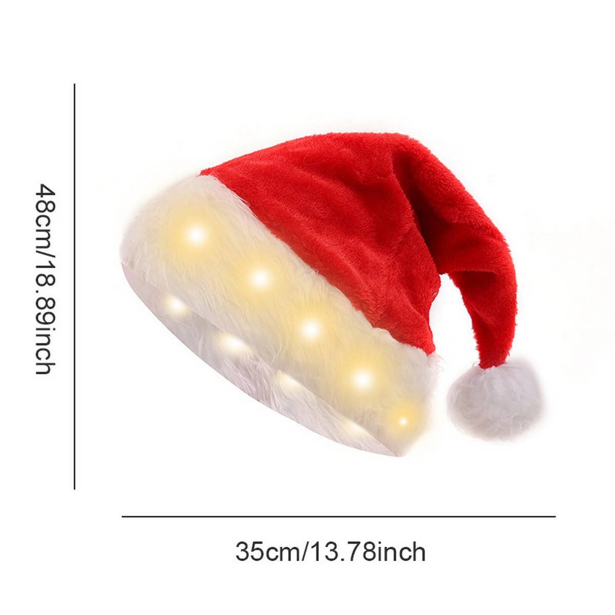 CWAH04584_RED SANTA HAT WITH GOLD STARS FOR CHRISTMAS PARTY