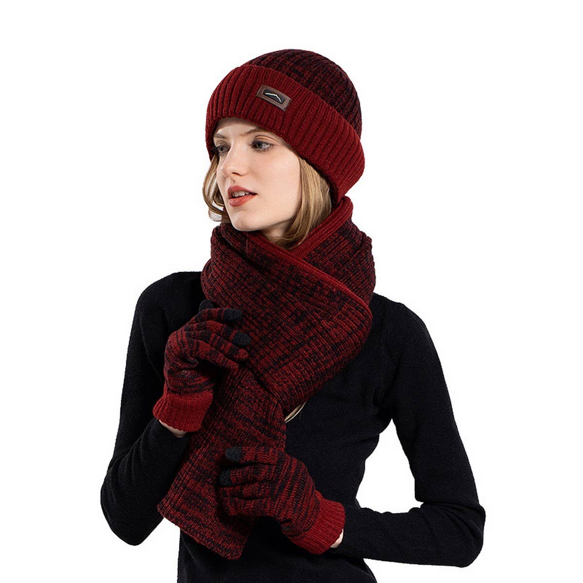 OUTDOOR WARM GLOVES AND SCARF THREE-PIECE SET_CWASC1138