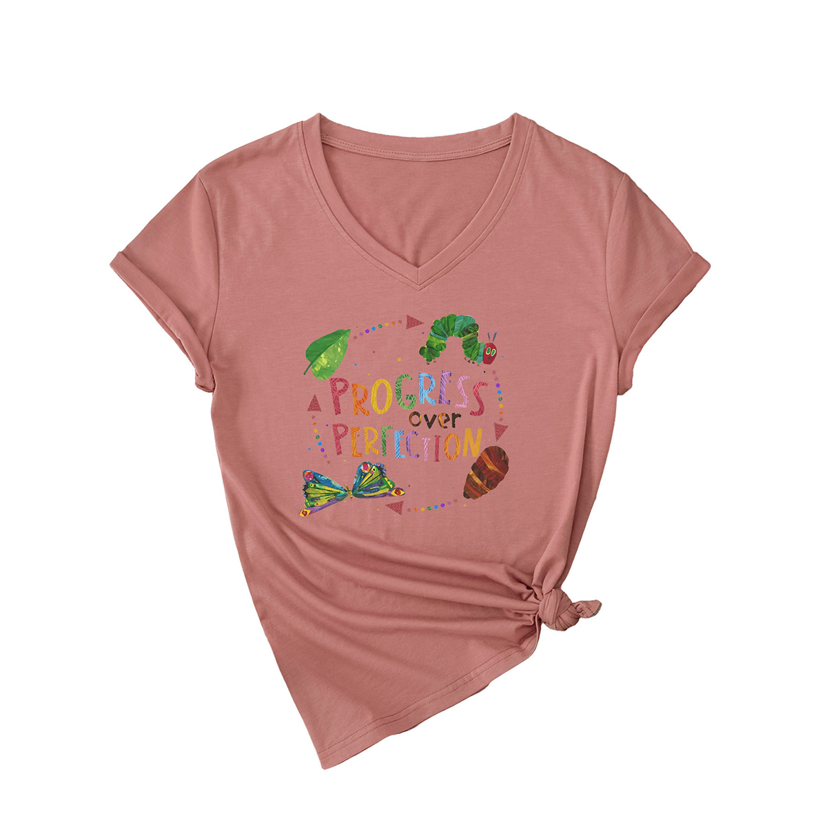 Slim Fit Women??¢s Tee ?œProgress Over Perfection??CWTTSL0501