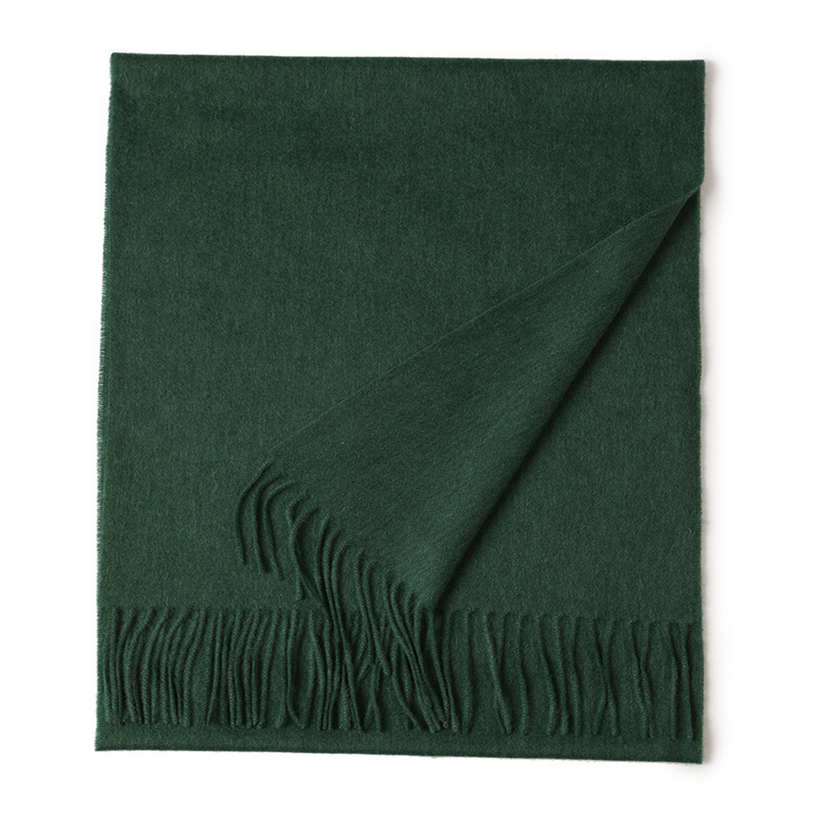 Unisex Wool Scarf ? Soft Solid Color with Tassels