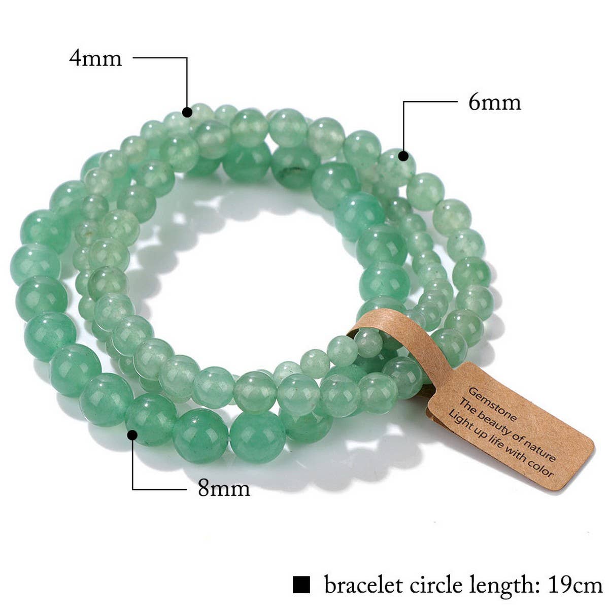 CWAJE4234_NATURAL STONE BEADS BRAIDED THREE-PIECE BRACELET