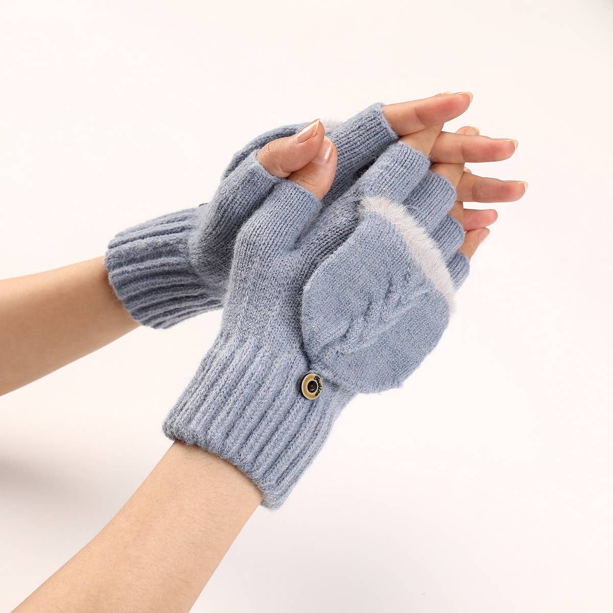 FLAP RAW EDGE AUTUMN SHORT GLOVES_CWAG0099