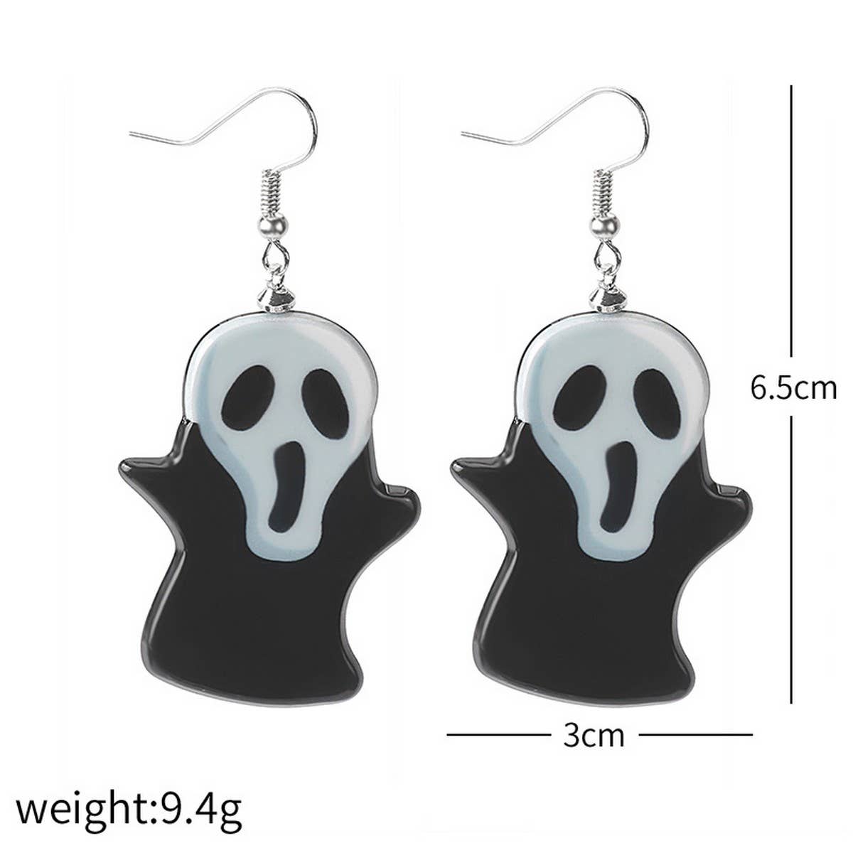 HALLOWEEN GHOST WITCH FACE PUMPKIN EARRINGS