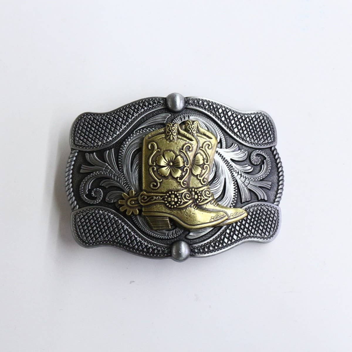 WESTERN BELT BUCKLE WITH ANIMAL PRINT_CWABE0430