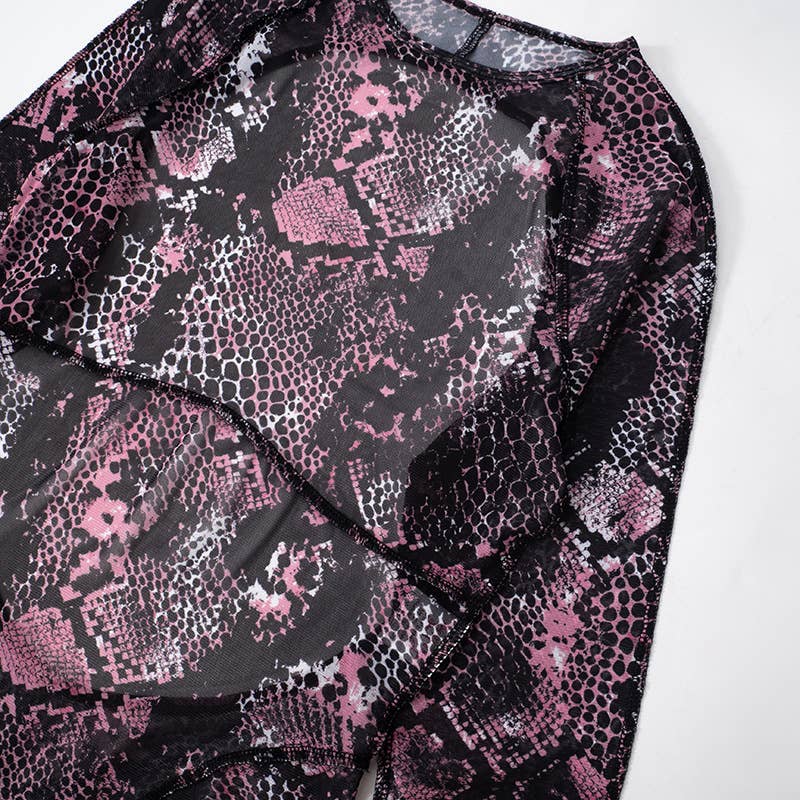 Mesh Backless High Waist Jumpsuit