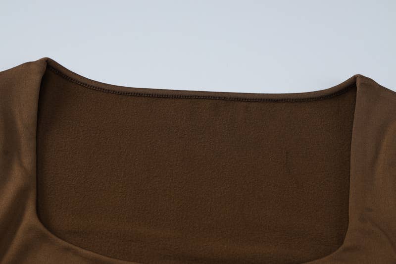 Long-sleeved U-neck slimming and fashionable suit