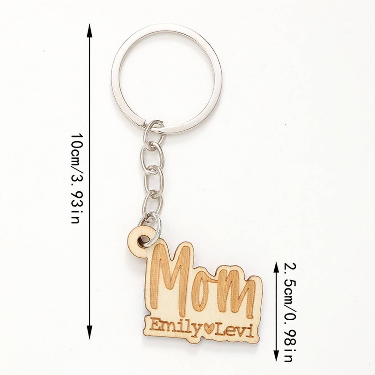 LASER ENGRAVED WOODEN KEYCHAIN