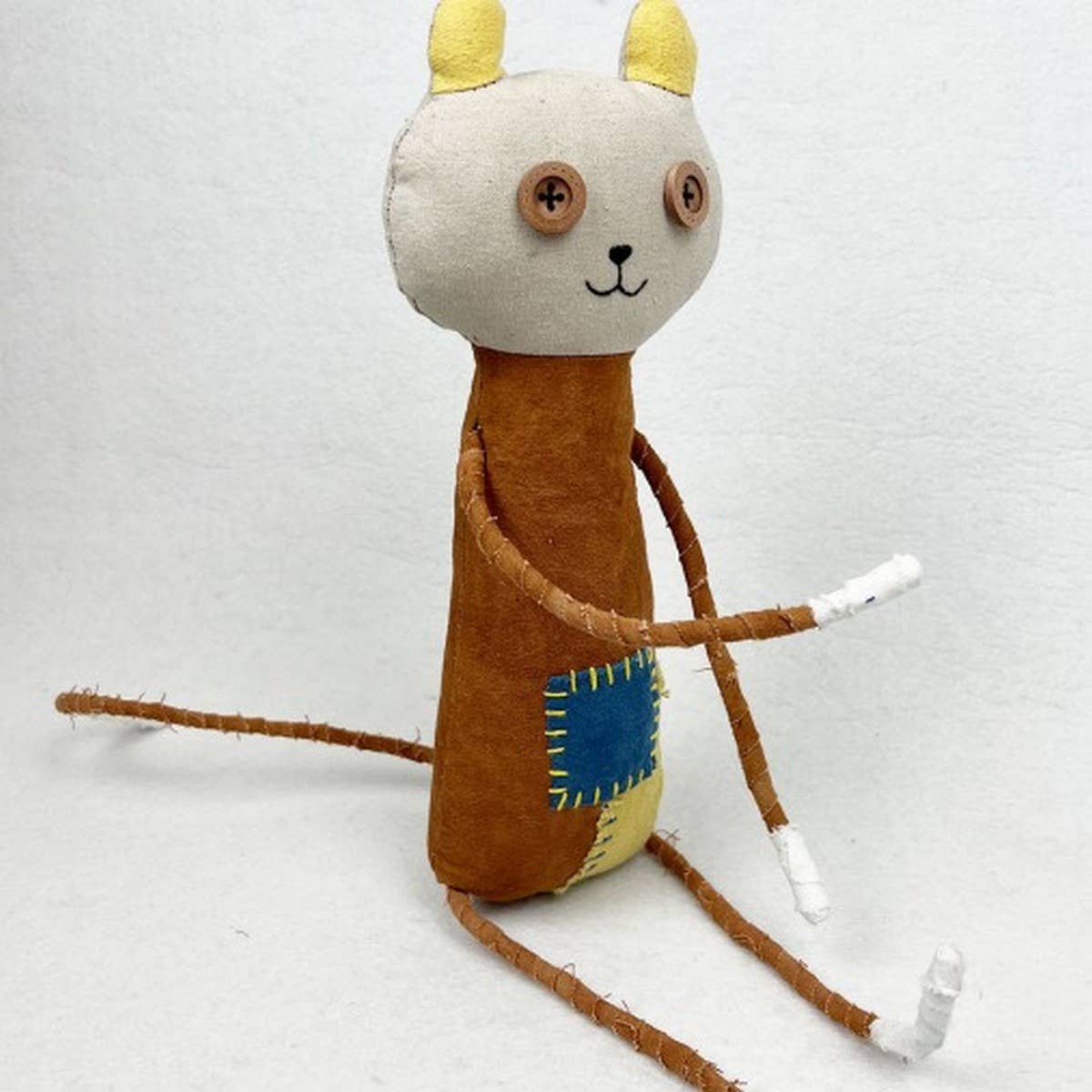 Handcrafted Indigo Patchwork Embroidered Plush Toy