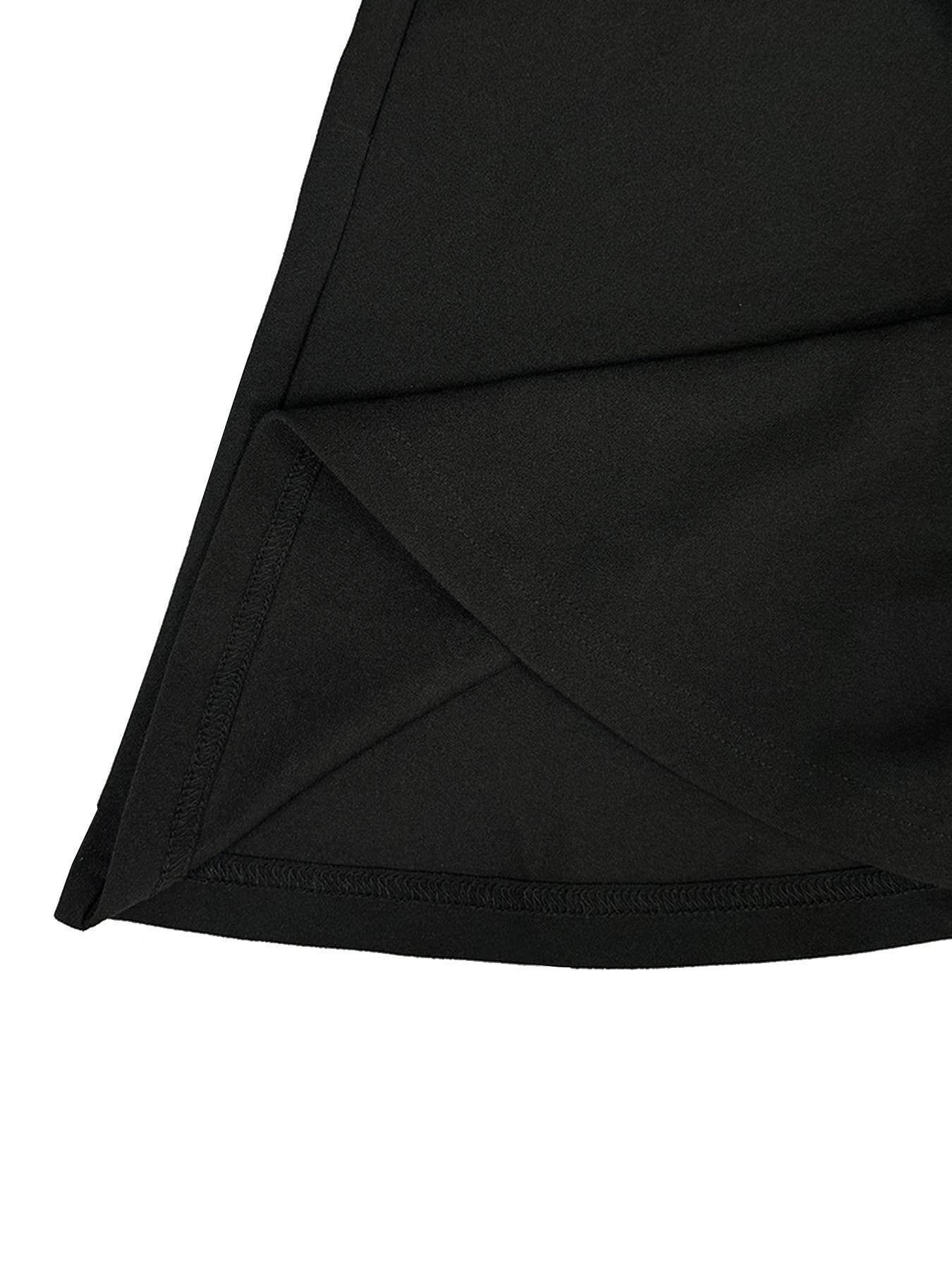 High waist Solid color A pleated tennis skirt